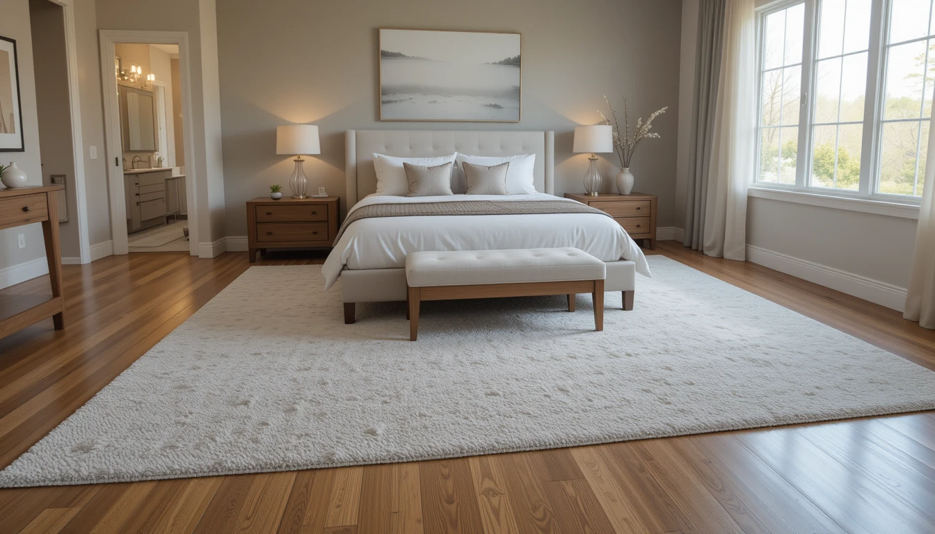 rug size for king bed